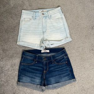 2 pairs of Hollister Jean High Wasted Shorts0 NWOT